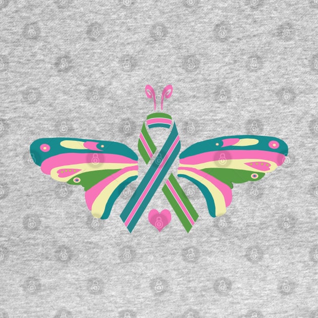 Metastatic Breast Cancer Butterfly by Trent Tides